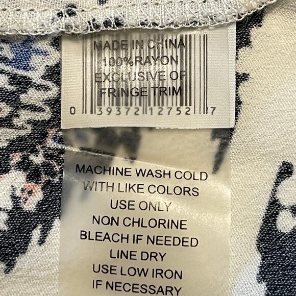 Vince Camuto Marrakech Fringed Kimono Womens Size 2X Cardigan Topper Coverup - Picture 6 of 8